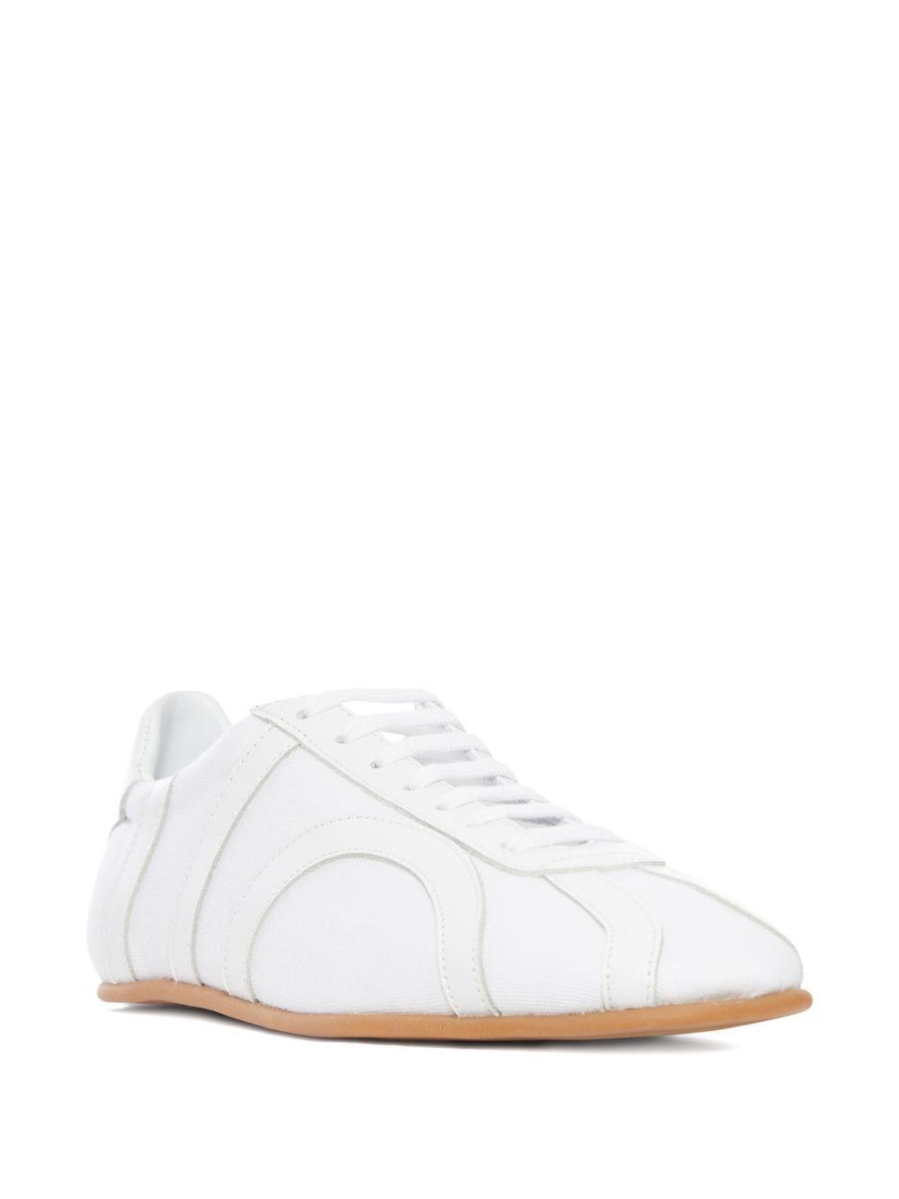 leather-panel lace-up sneakers Product Image
