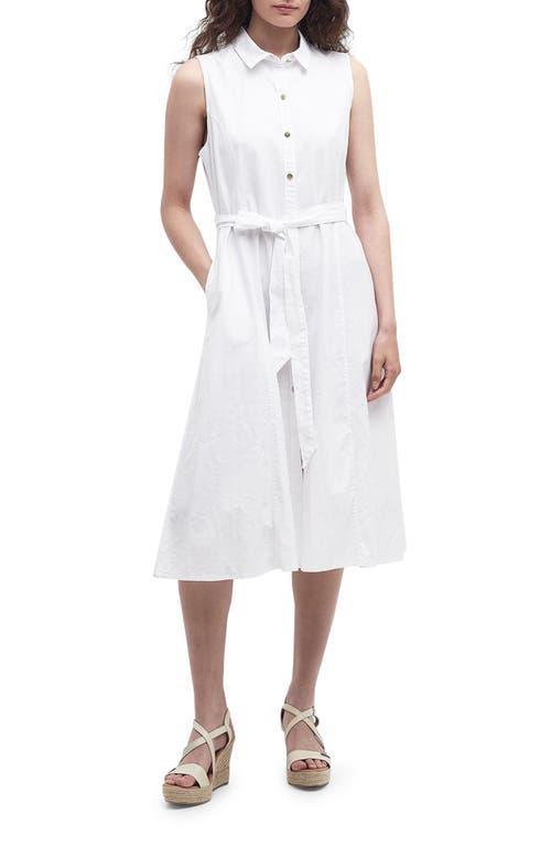 Womens Reil Belted Cotton-Blend Midi-Dress Product Image