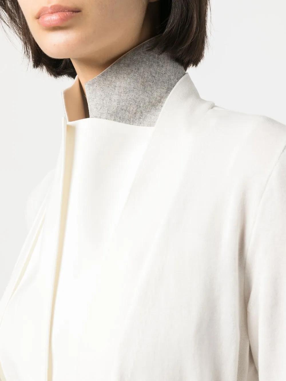 SACAI Single-breasted Belted Coat In White Product Image