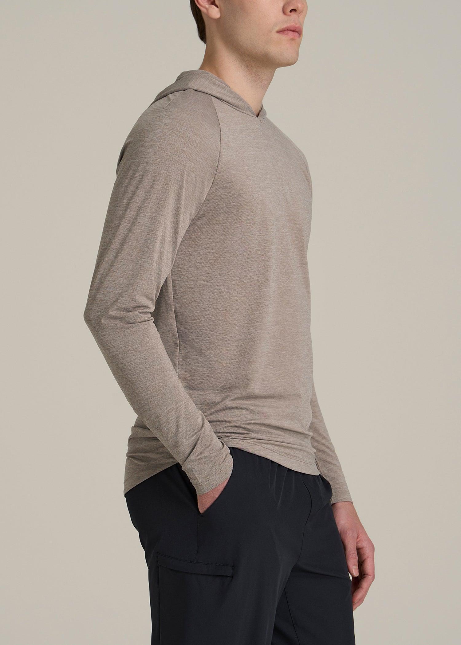 Men's A.T. Performance Training Tall Hoodie in Dark Sand Space Dye Product Image