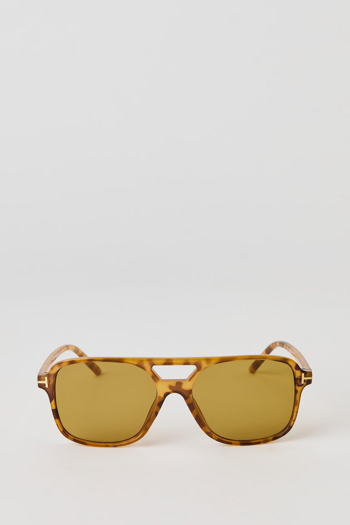 Clear Aviator Sunglasses Male Product Image
