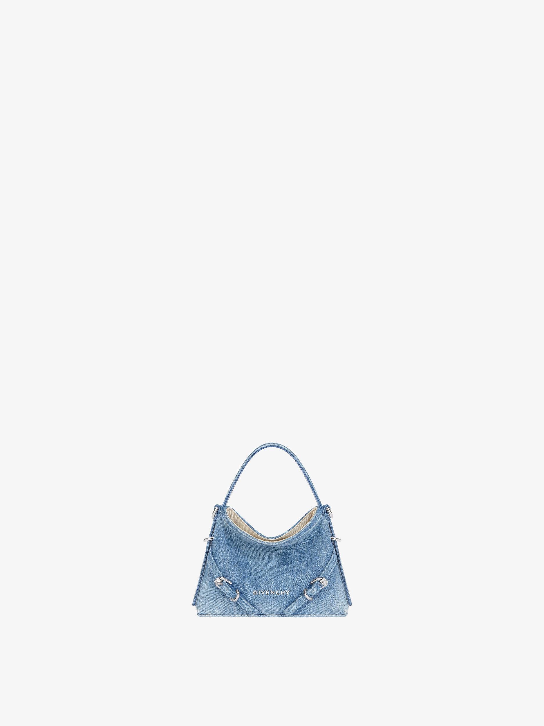 Nano Voyou bag in washed denim Product Image
