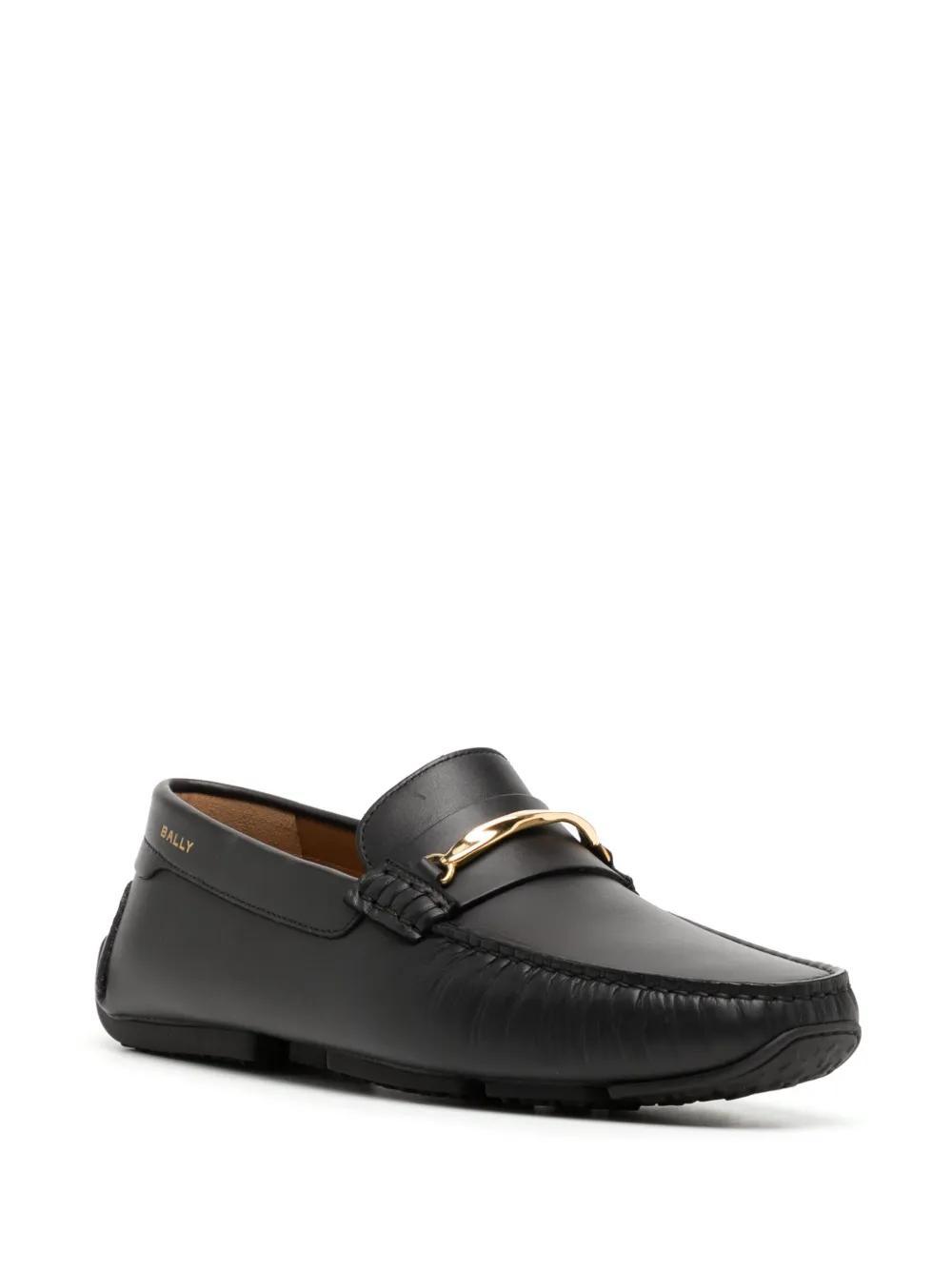 almond-toe leather loafers Product Image