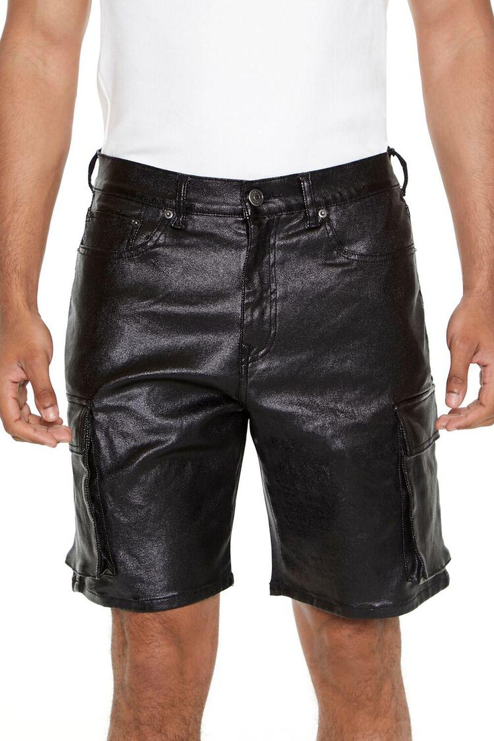 Coated Stretch-Denim Shorts | Forever 21 Product Image