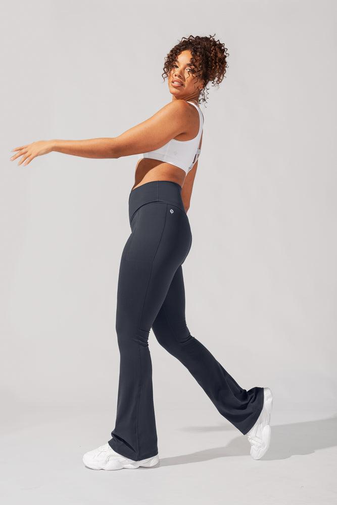 Crisscross Hourglass® Flared Leggings with Pockets - Winter Plum Product Image