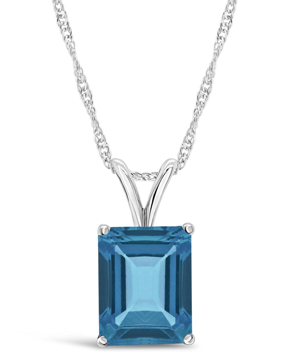 Alyson Layne 14k Gold Emerald Cut Amethyst Pendant Necklace, Women's, Size: 18" Product Image
