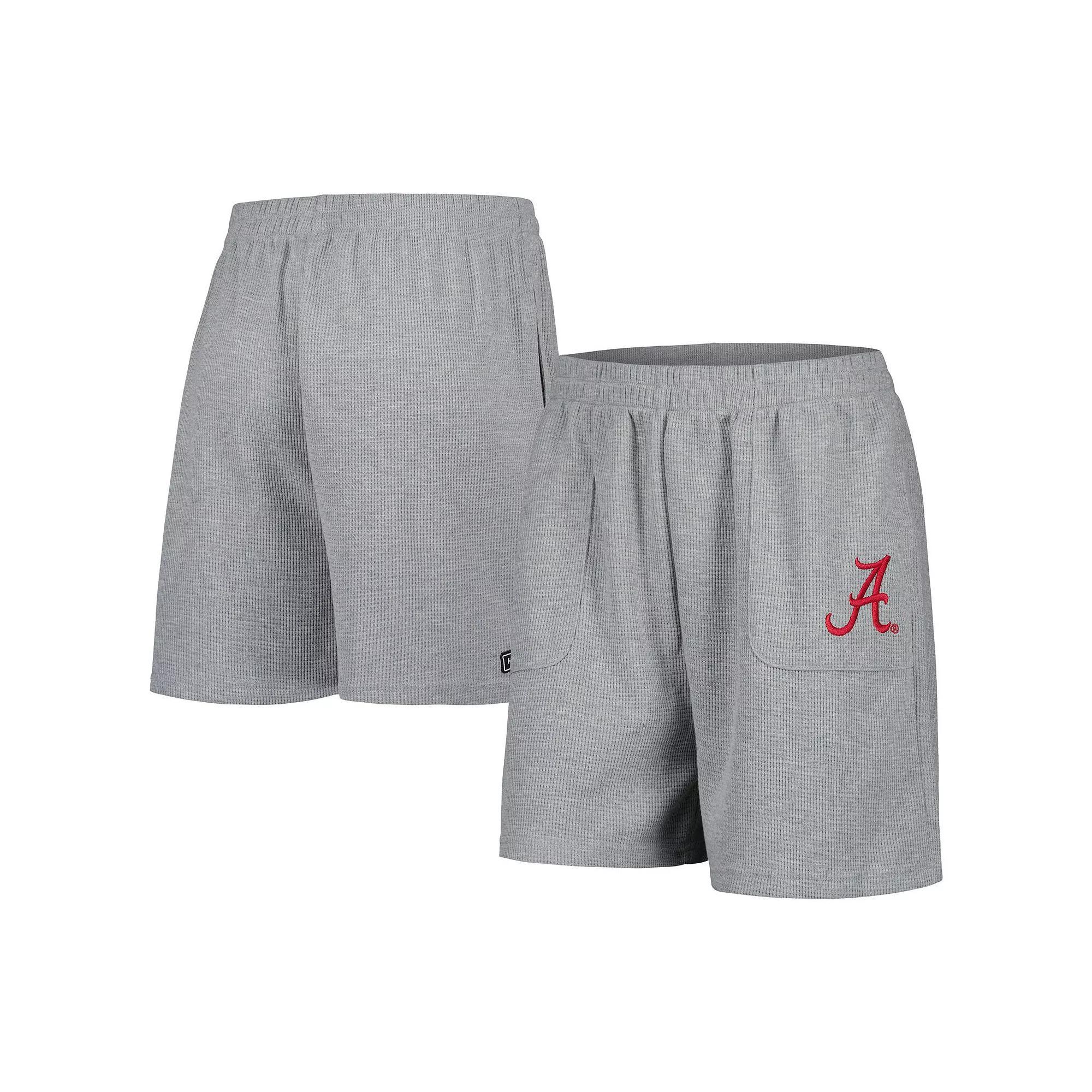 Womens Hype and Vice Heather Gray Alabama Crimson Tide Pocket Hit Grand Slam Waffle Shorts Product Image