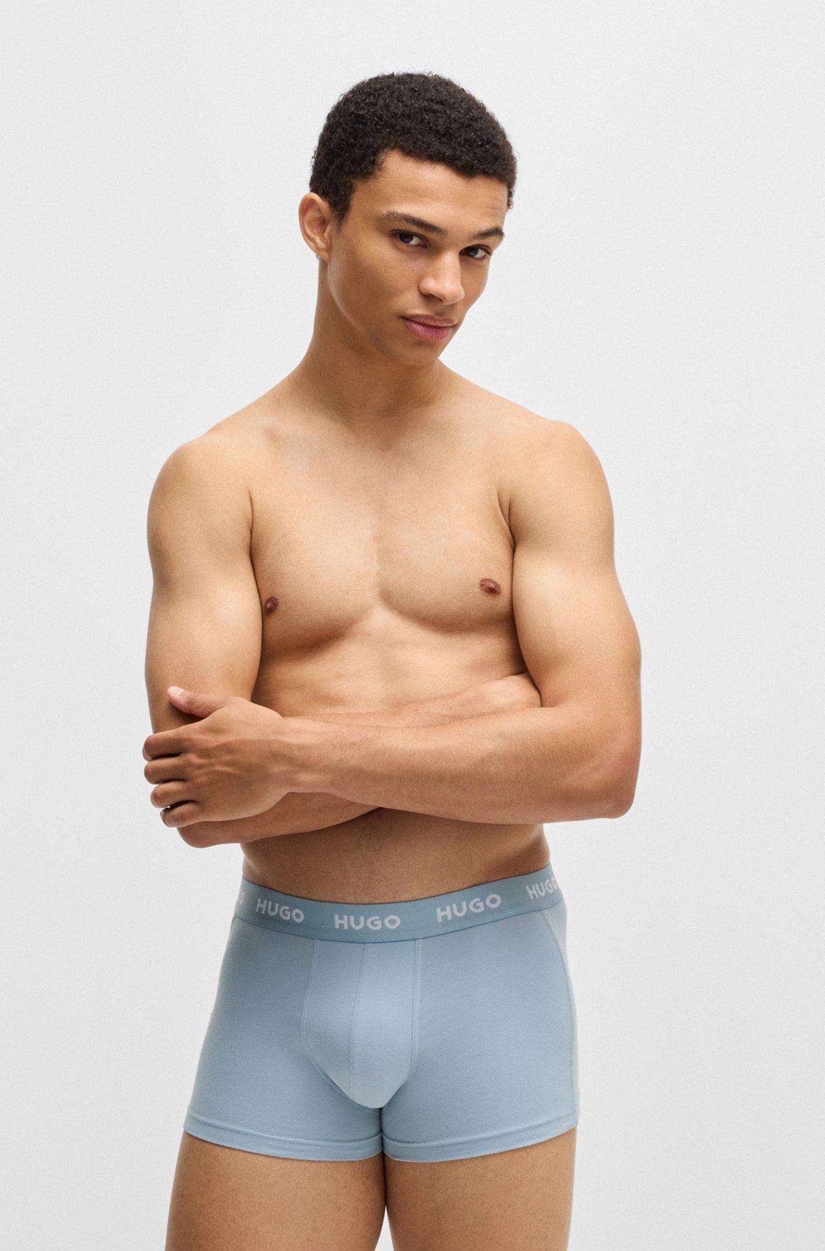 Three-pack of stretch-cotton trunks with logo waistbands Product Image