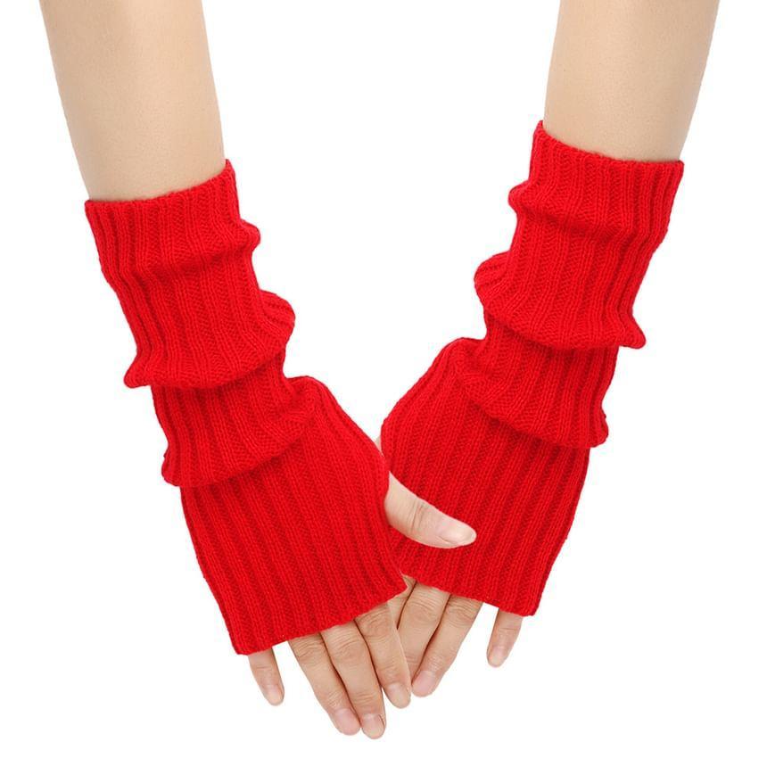 Plain Knit Arm Sleeves Product Image