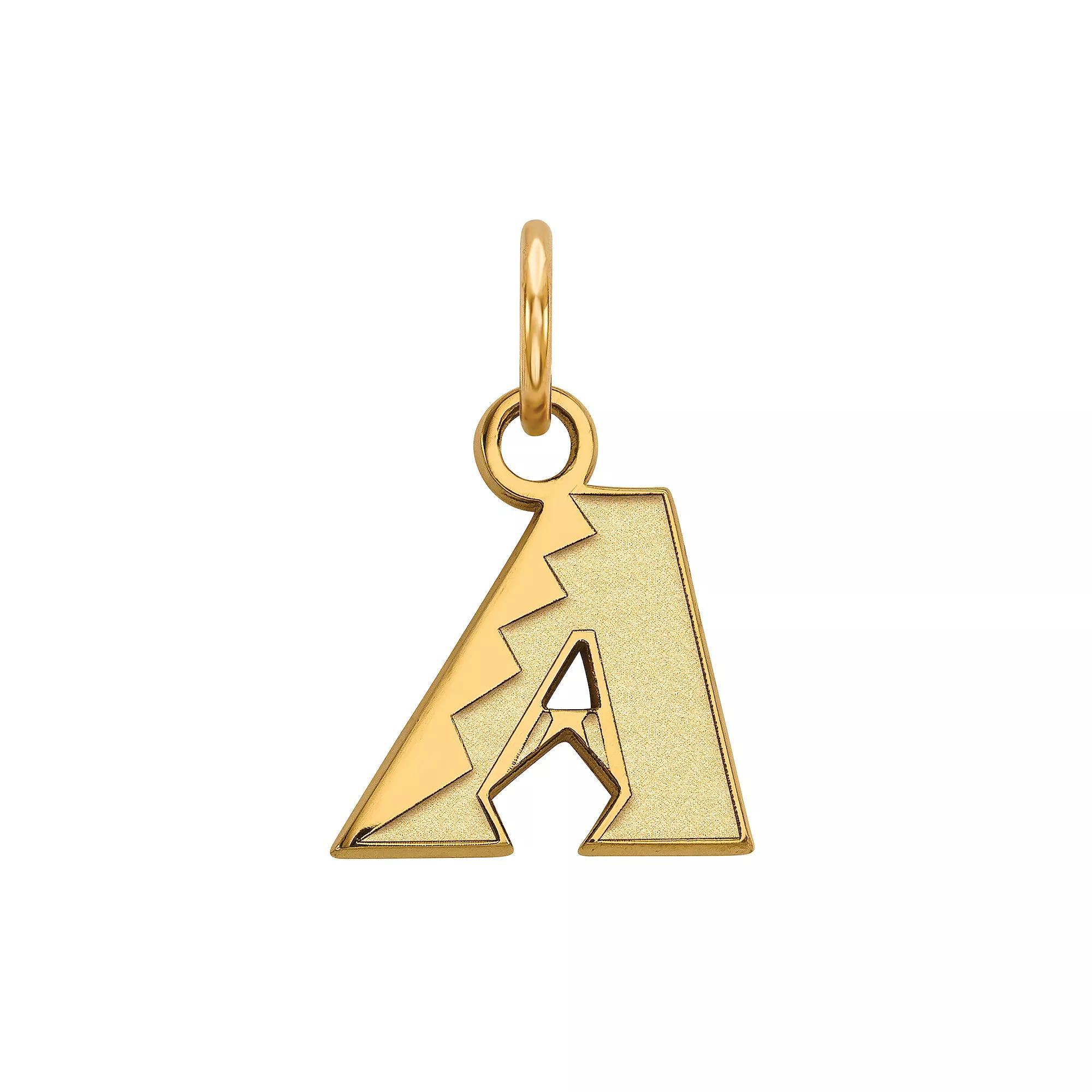 LogoArt Sterling Silver Arizona Diamondbacks Extra Small Pendant, Women's, Gold Tone Product Image