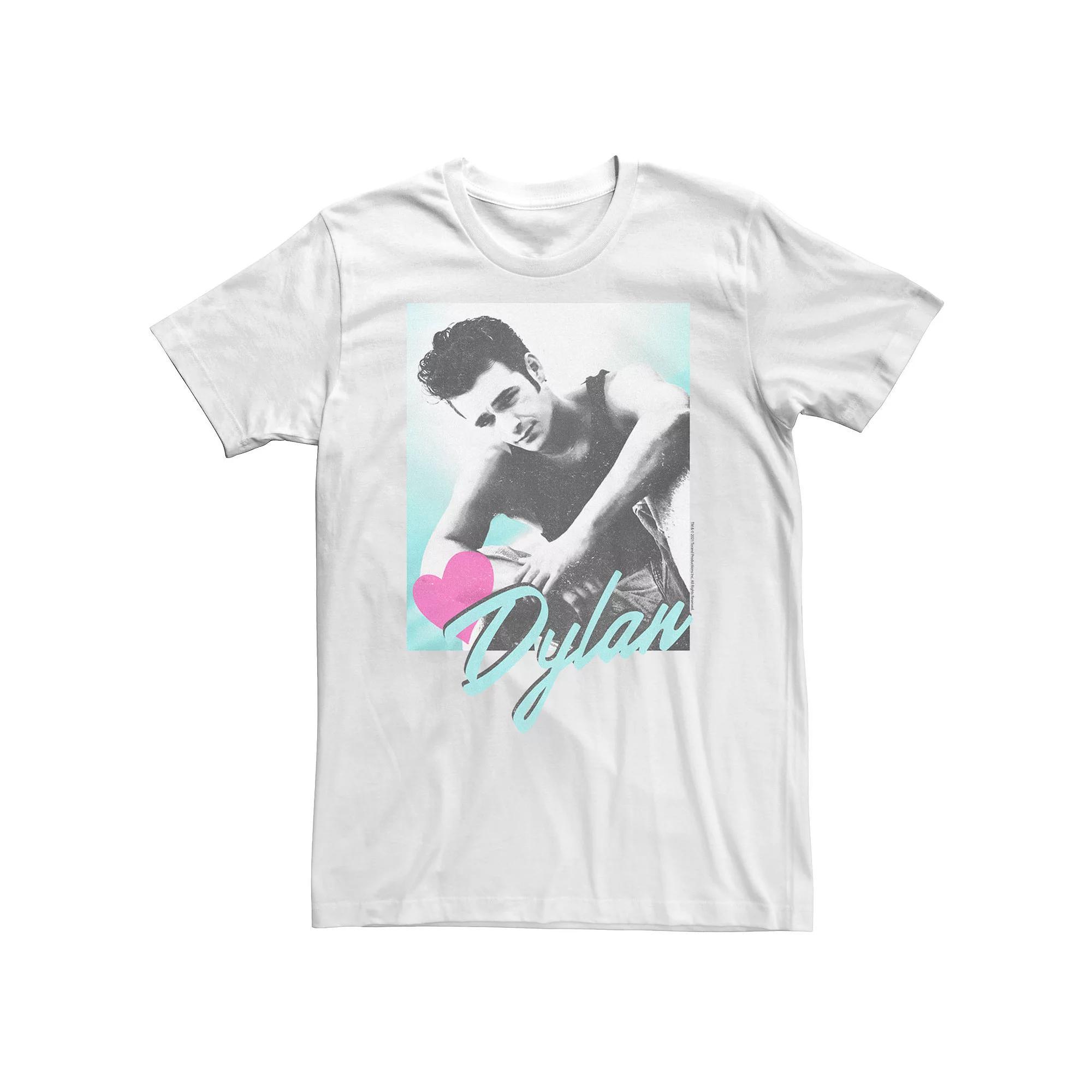 Big & Tall Beverly Hills 90210 Dylan McKay Heart Portrait Tee, Men's, Size: 3XL Tall, White Product Image