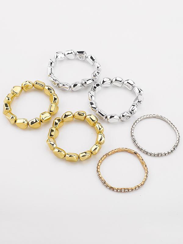 Normcore Geometric Rhine Stones Bracelet Accessories Product Image