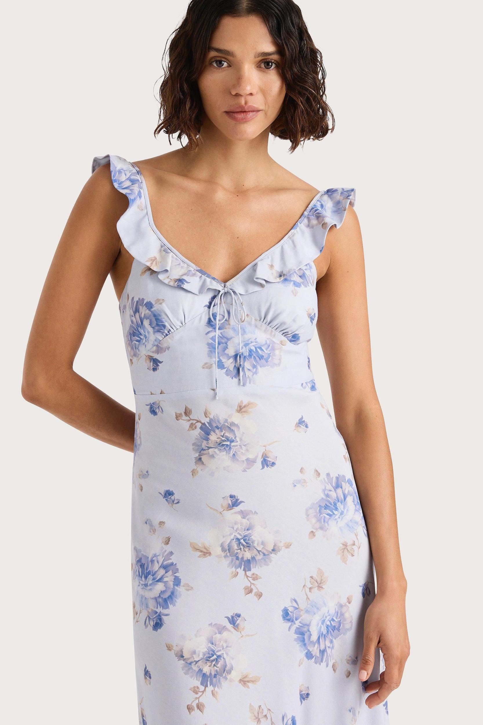 Yvonne Midi Dress Leona Floral Lilac Product Image