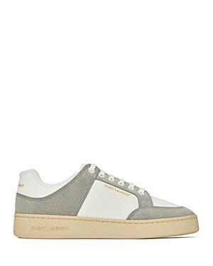 Saint Laurent Womens Sl/61 Sneakers in Leather and Suede Product Image