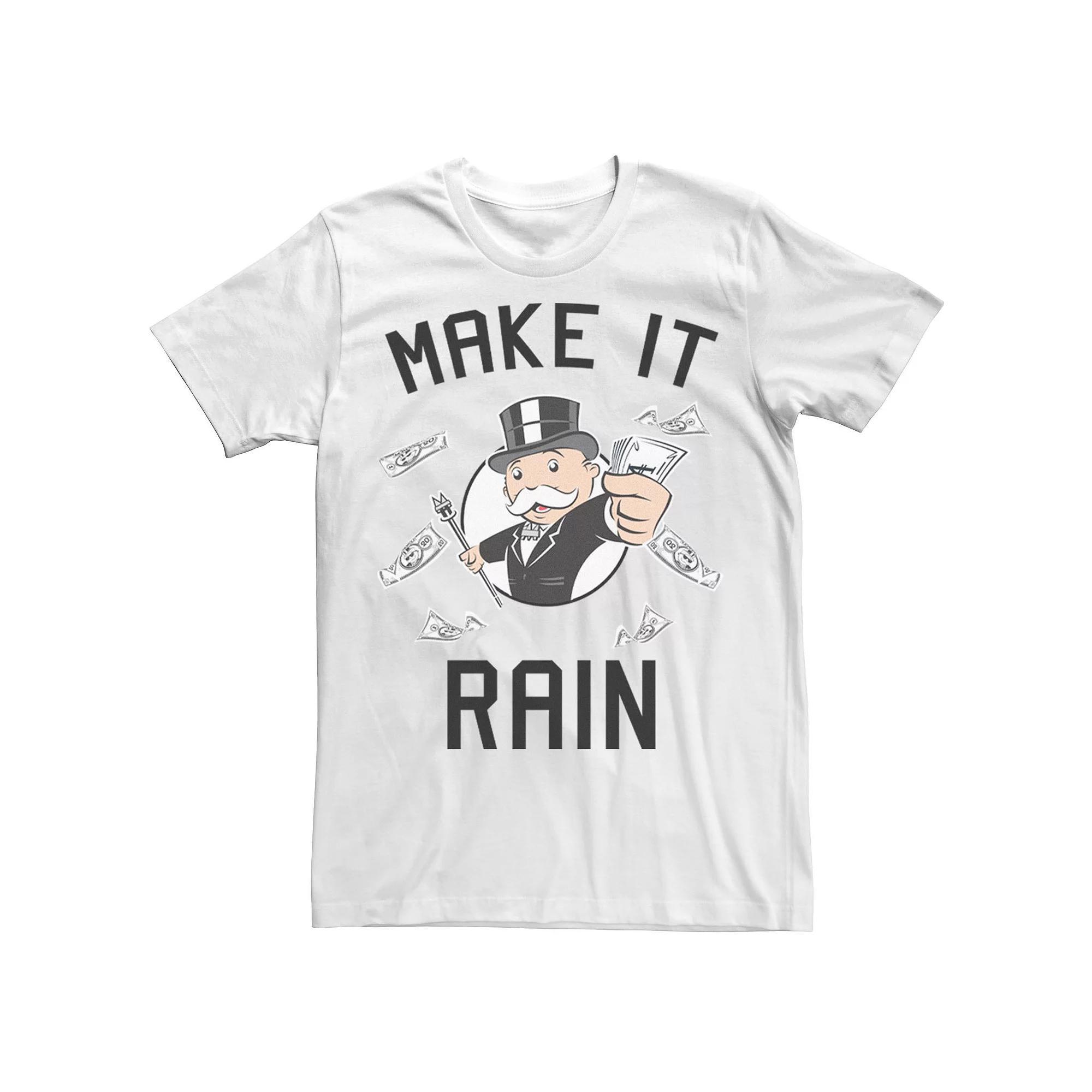 Men's Monopoly Make It Rain Tee, Size: Medium, White Product Image