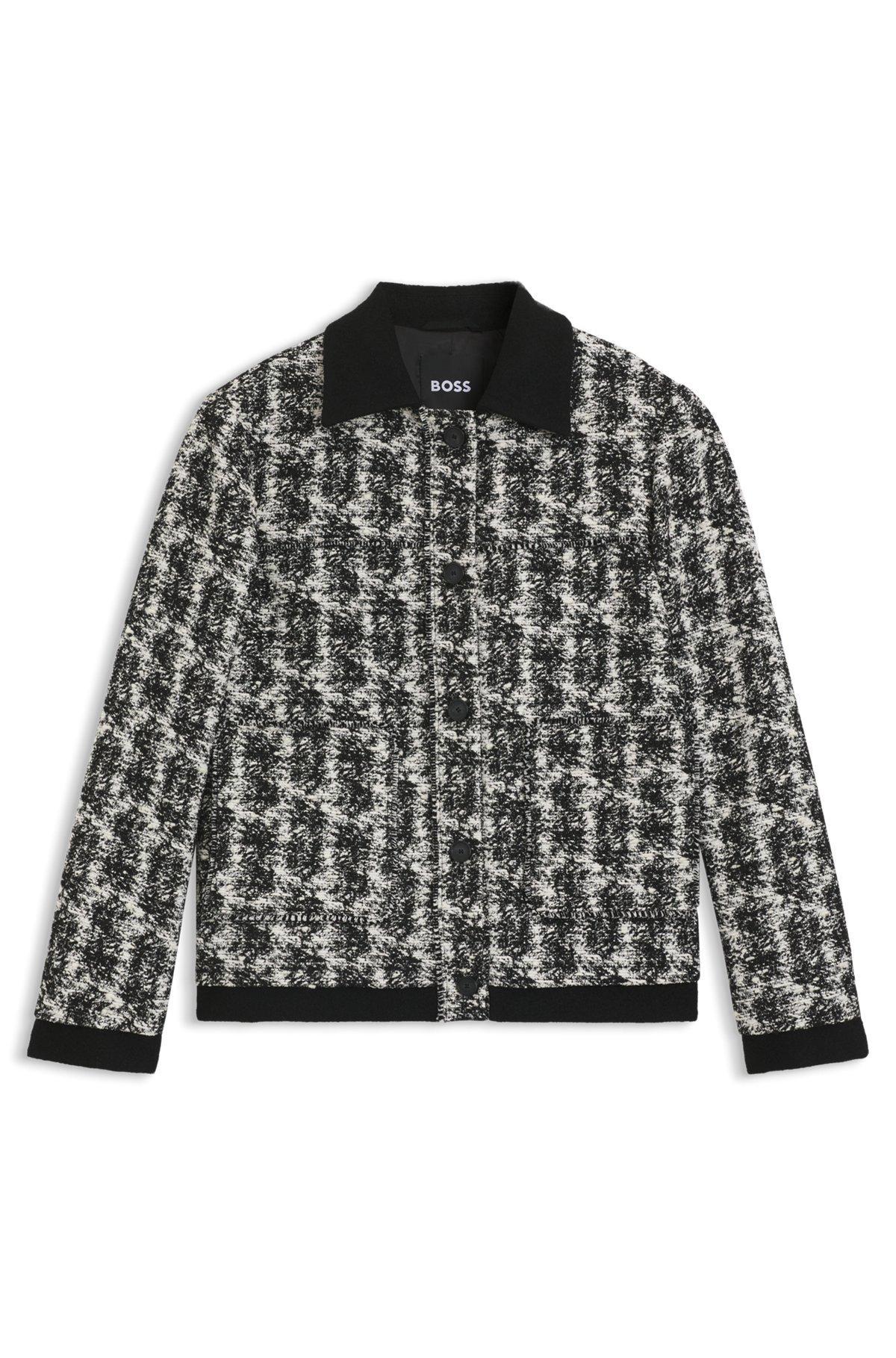 Regular-fit jacket in patterned feather tweed Product Image