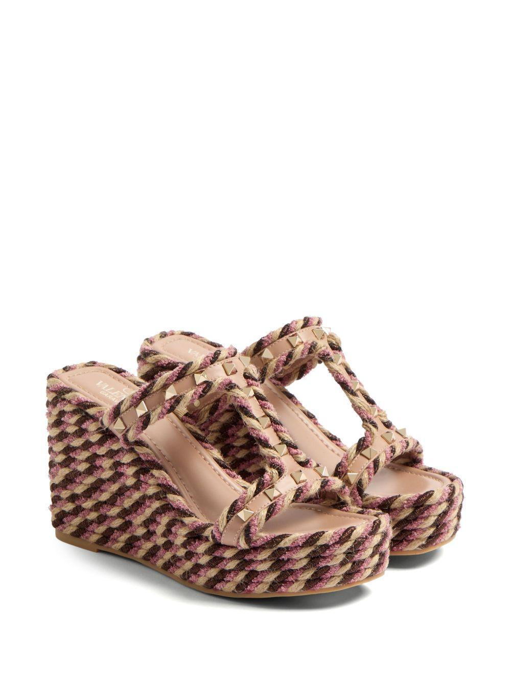 90mm Rockstud wedge sandals Product Image