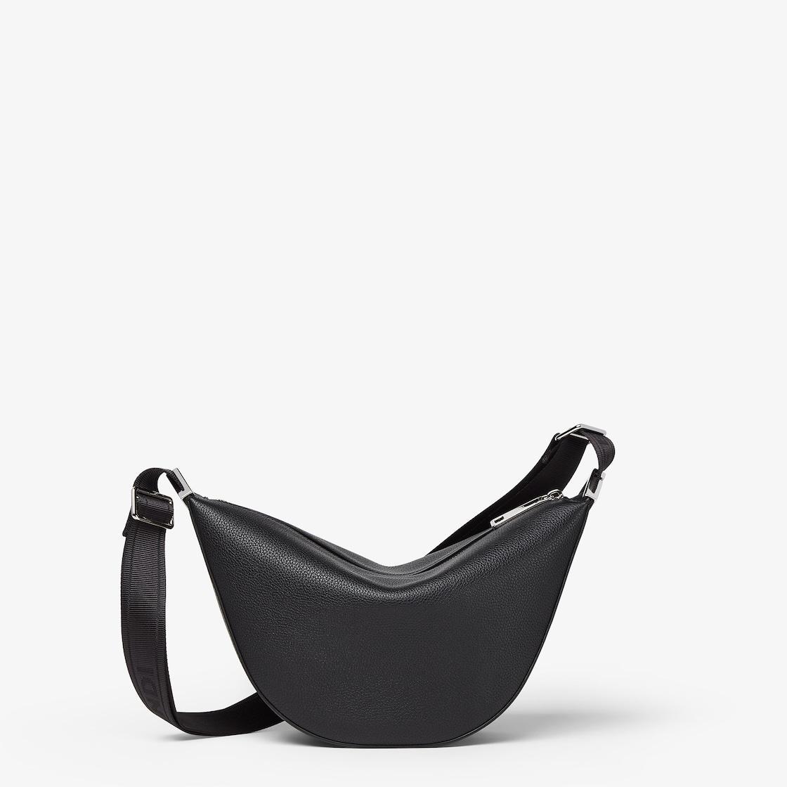 Fendi Roma Leather Fendi Melon SmallBlack leather bag Product Image