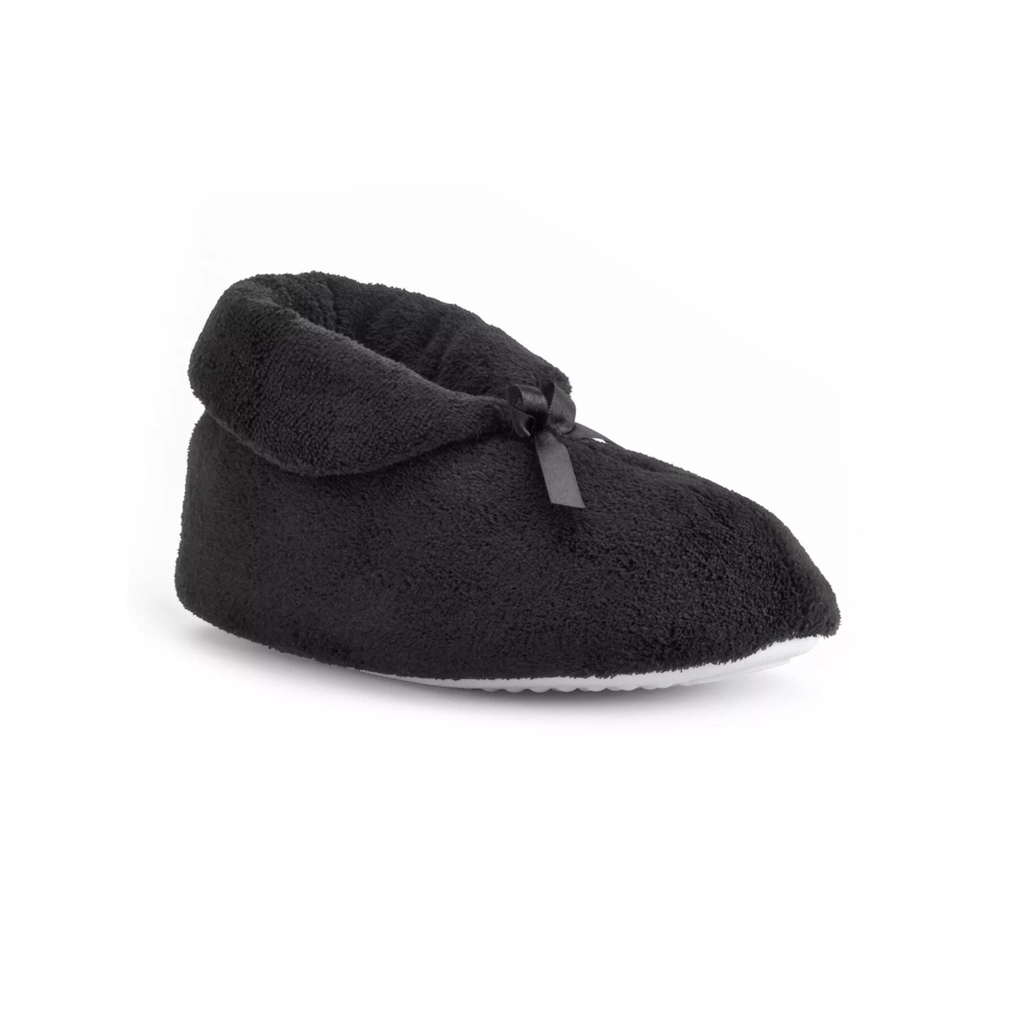 MUK LUKS Women's Bootie Slippers, Size: Small, Black Product Image