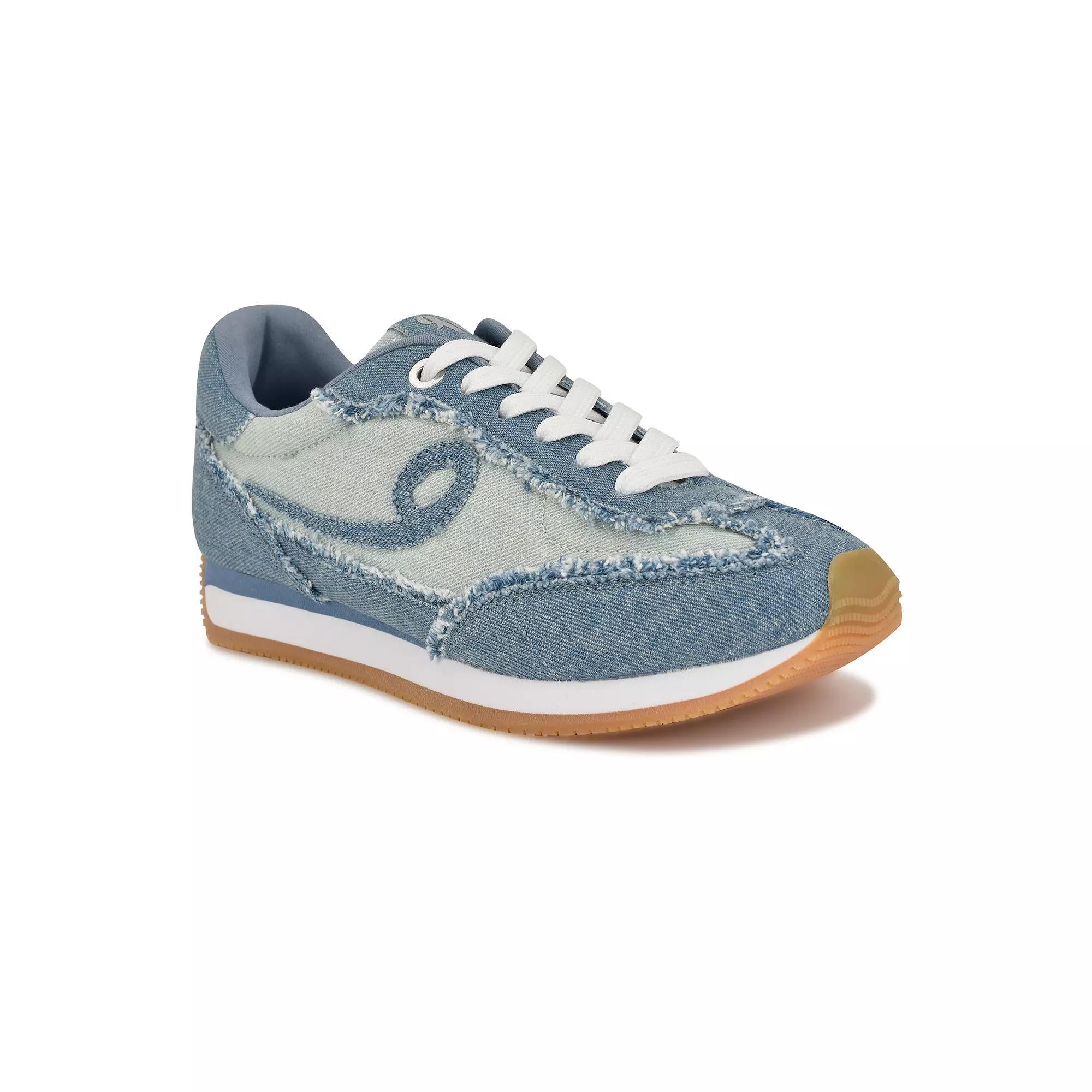 Nine West Fivo Women's Casual Lace-Up Round Toe Sneakers, Size: 10, Dark Blue Blue Product Image