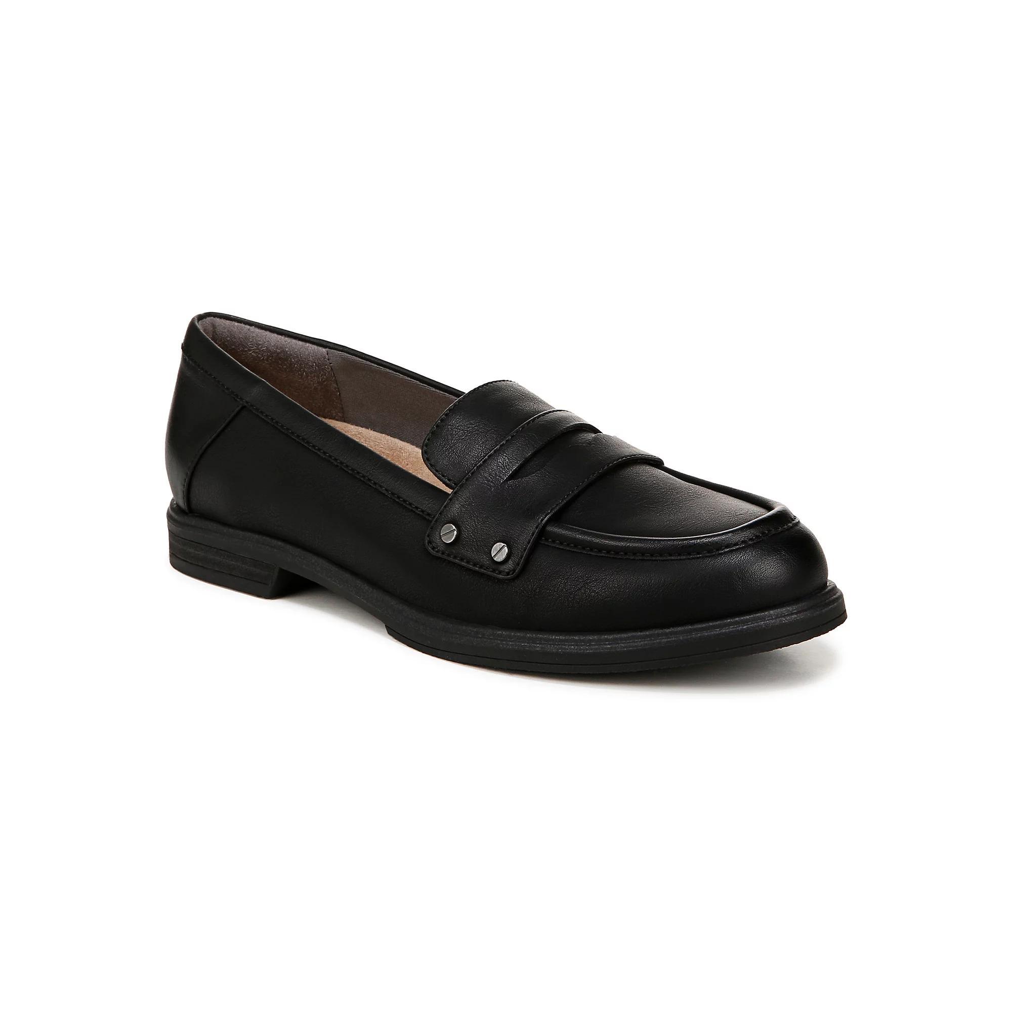 Dr. Scholl's Hello Women's Loafers, Size: 7.5 Wide, Black Faux Product Image