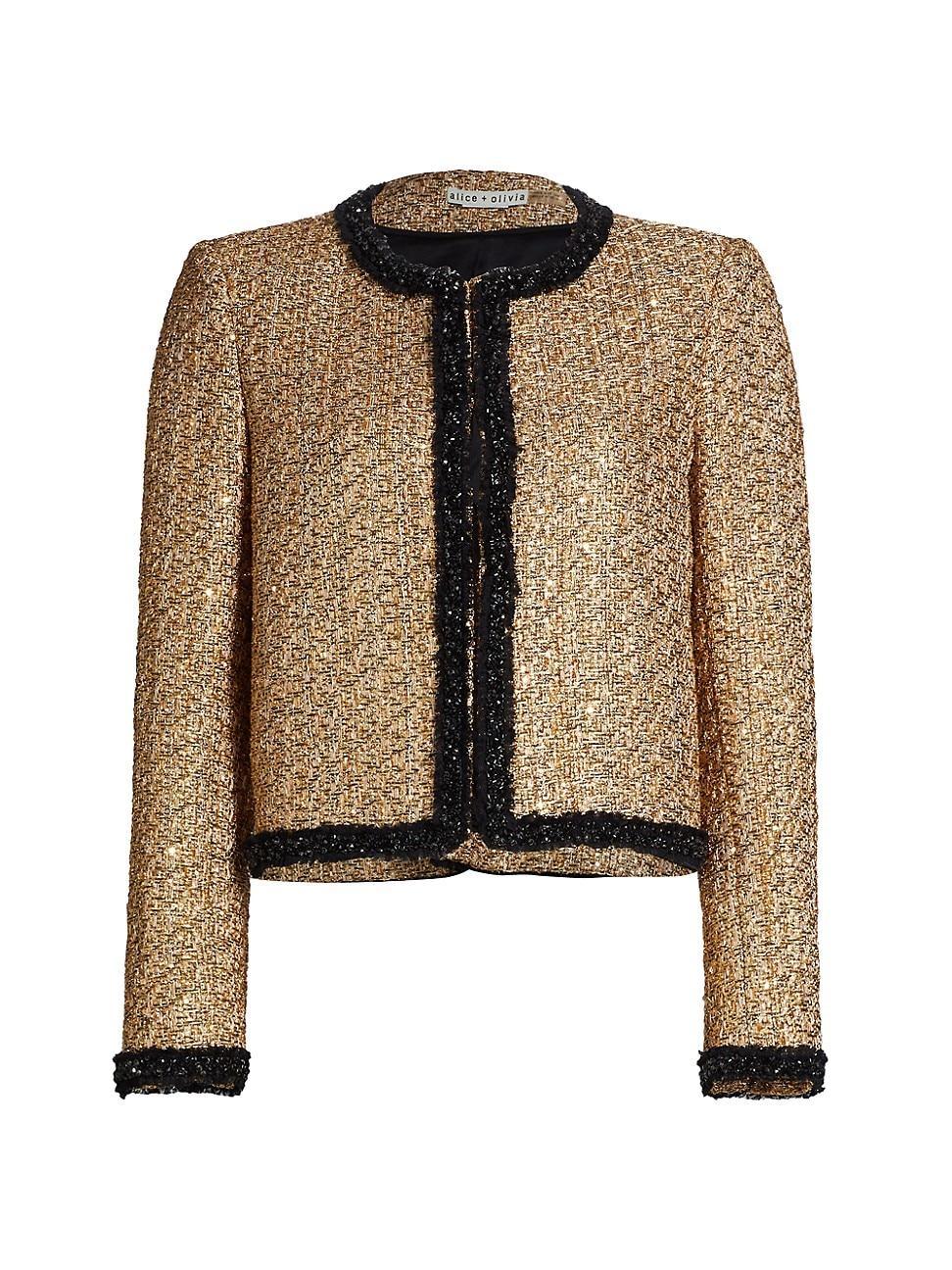 Womens Landon Metallic Tweed Box Jacket Product Image