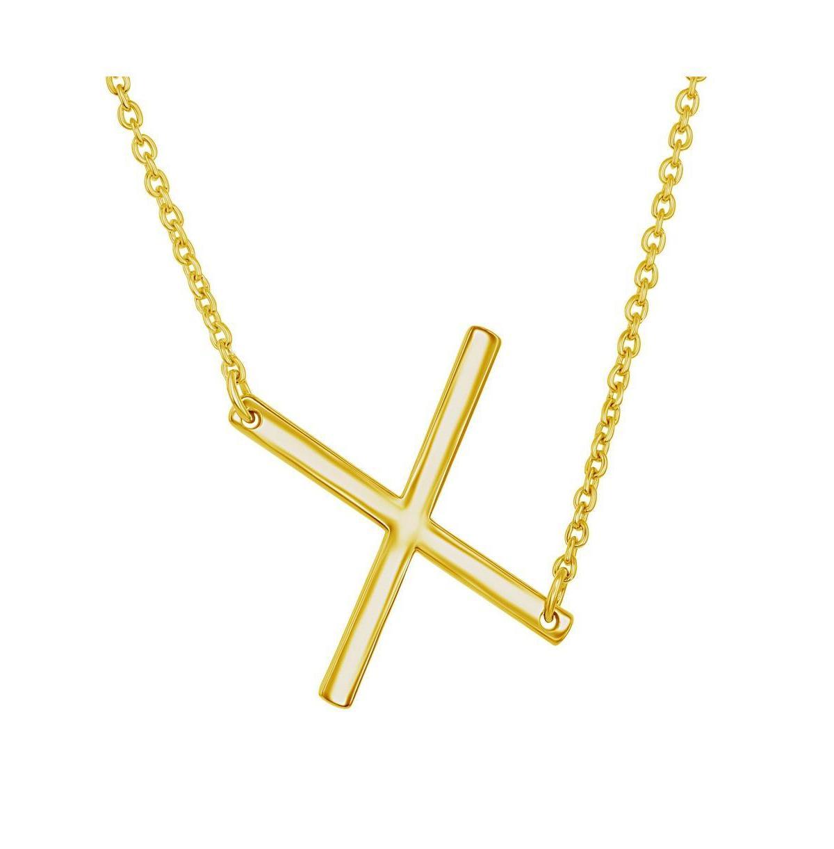 Sterling Silver Sideways Initial Necklace, Women's, Size: 16-18" ADJ, Sterling P Product Image