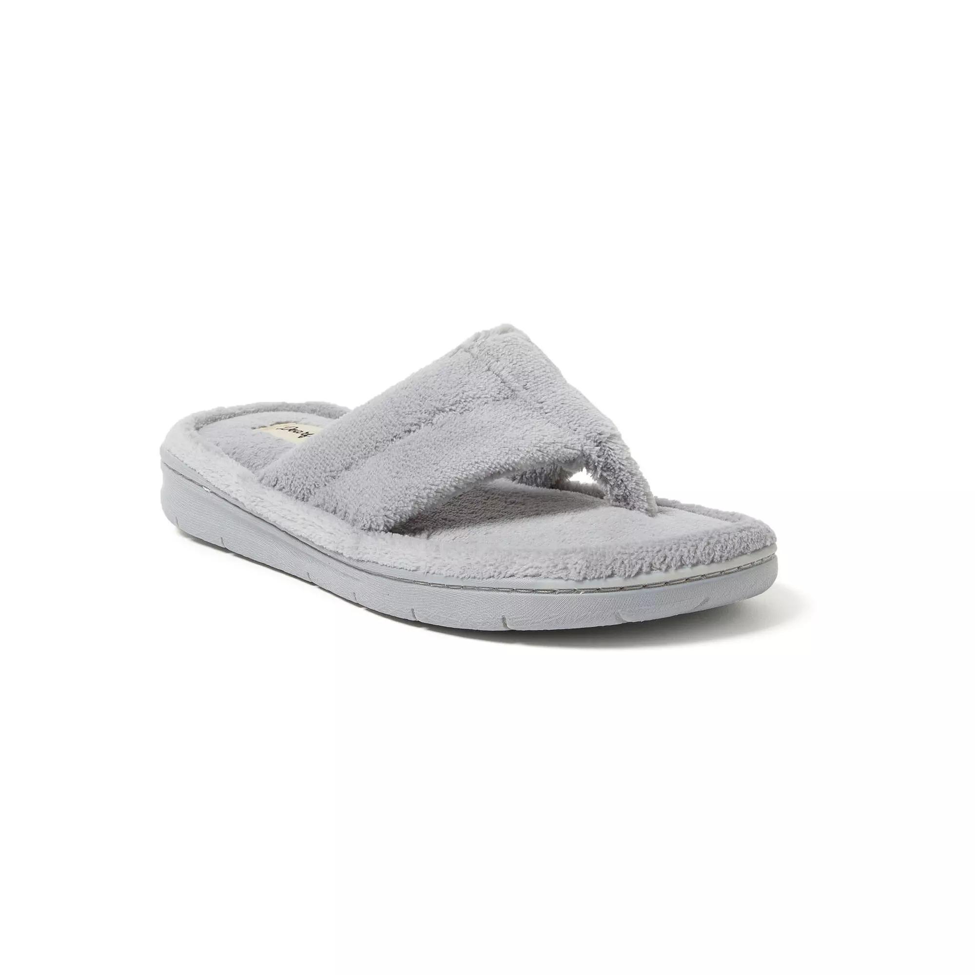 Women's Dearfoams Wrenley Terry Thong Slippers, Size: XL, Muslin Product Image