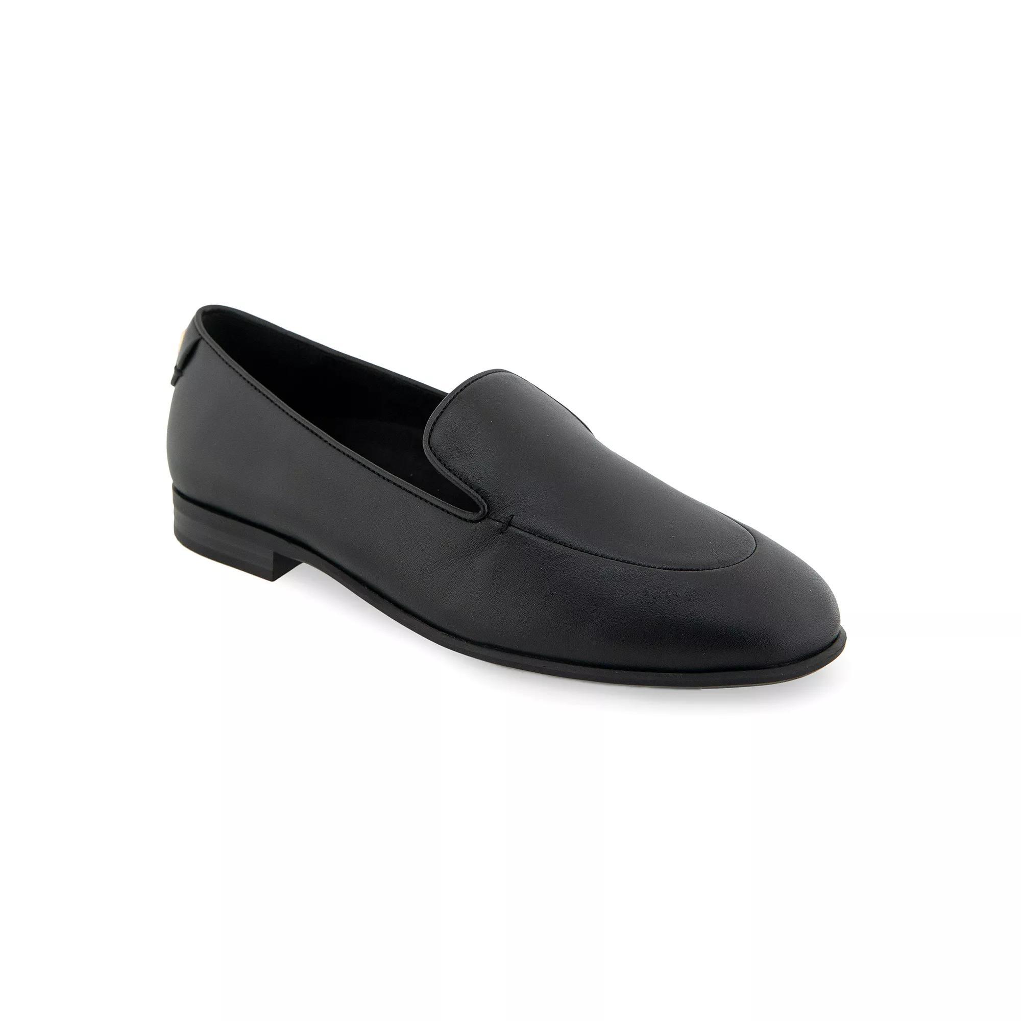 Aerosoles Wells Women's Leather Loafers, Size: 8.5, Black Shiny Leather Product Image