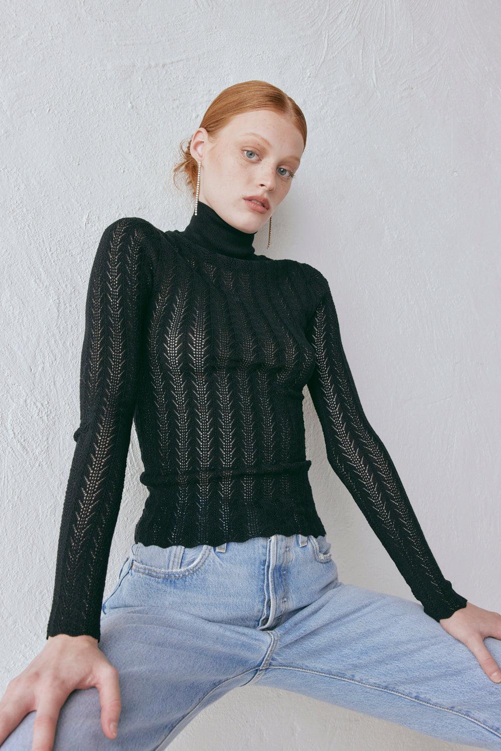 Harriet Knit Skivvy Black Product Image