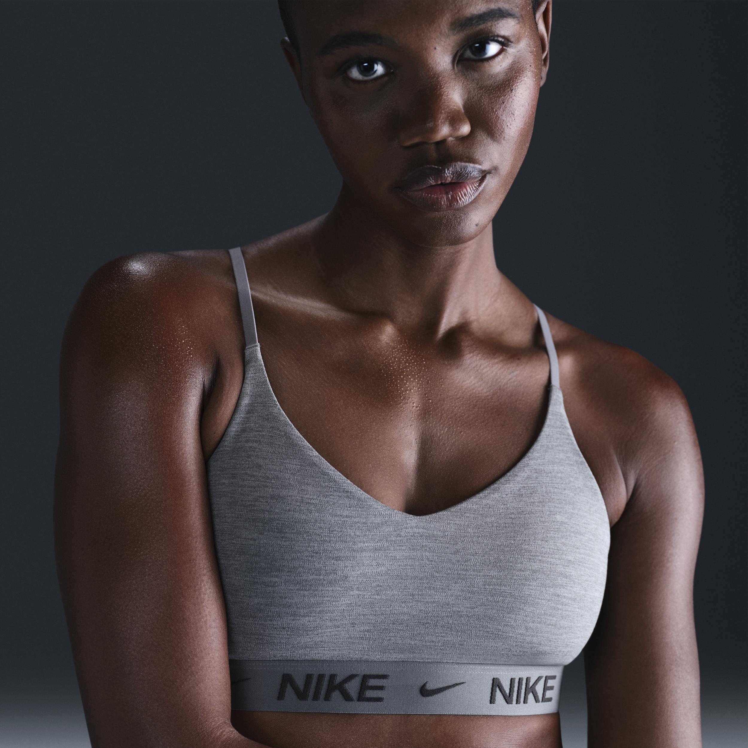 Nike Indy Light Support Padded Sports Bra, Women's, Size: Small, Grey Gray Product Image