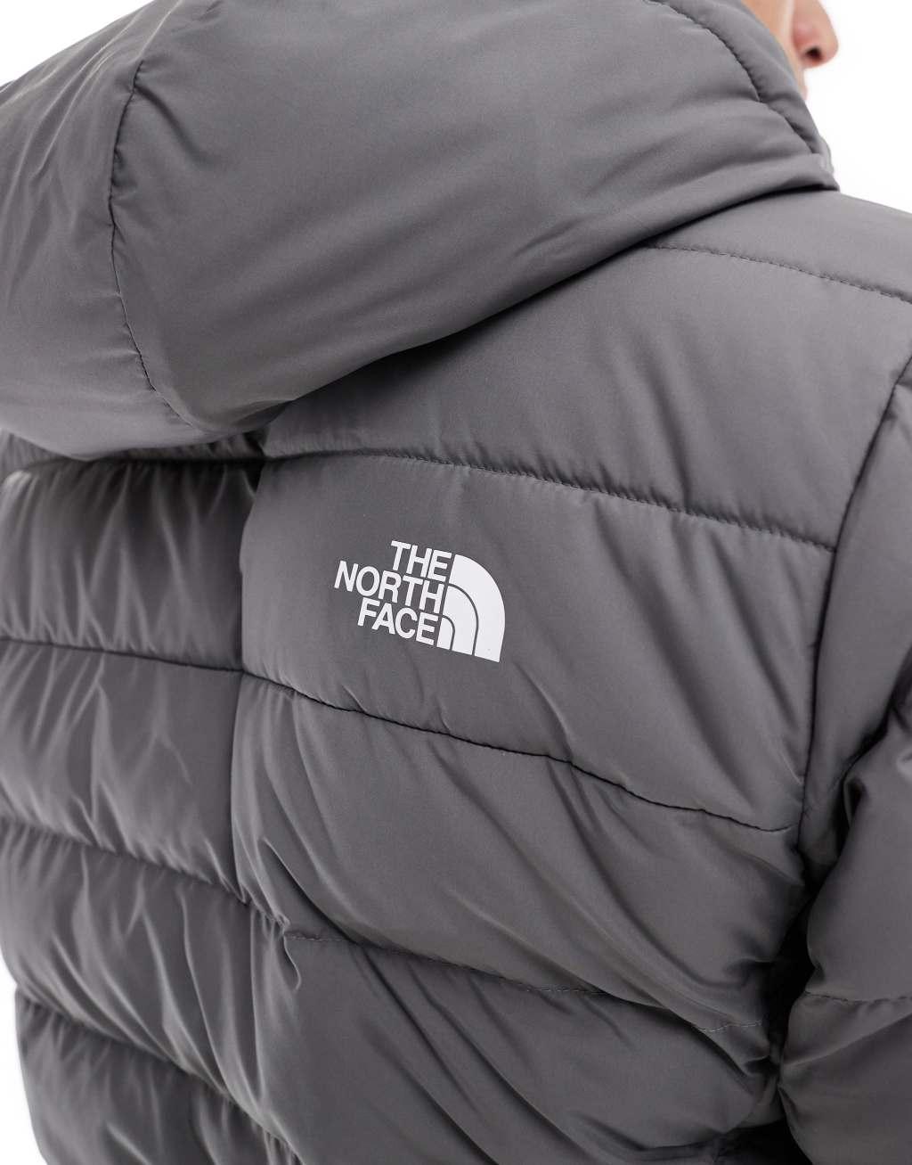The North Face Aconcagua 3 lined padded hoodie jacket in pearl gray Product Image