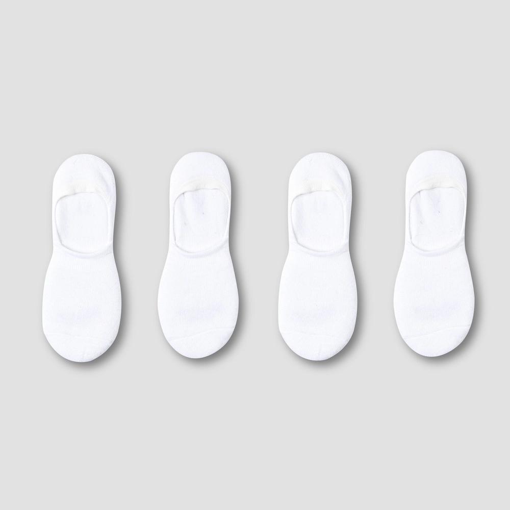 Hanes Premium Mens 4pk Liner Socks - White 6-12: Cushioned Sole, Reinforced Heel & Toe, Breathable Midweight Fabric Product Image