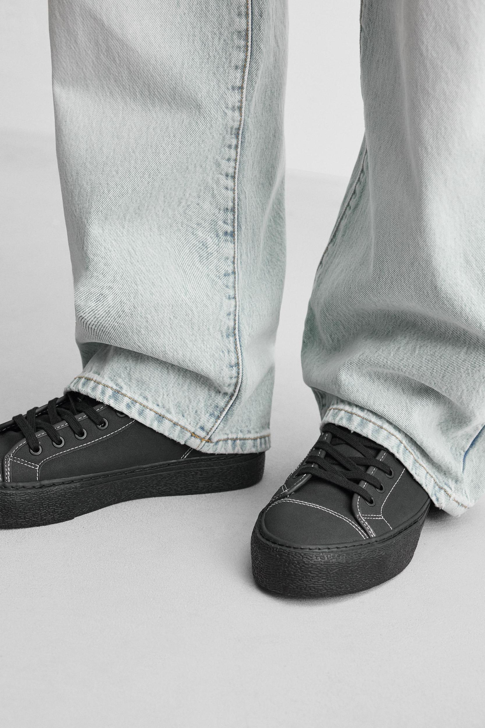 TOPSTITCH HIGH-TOP SNEAKERS Product Image