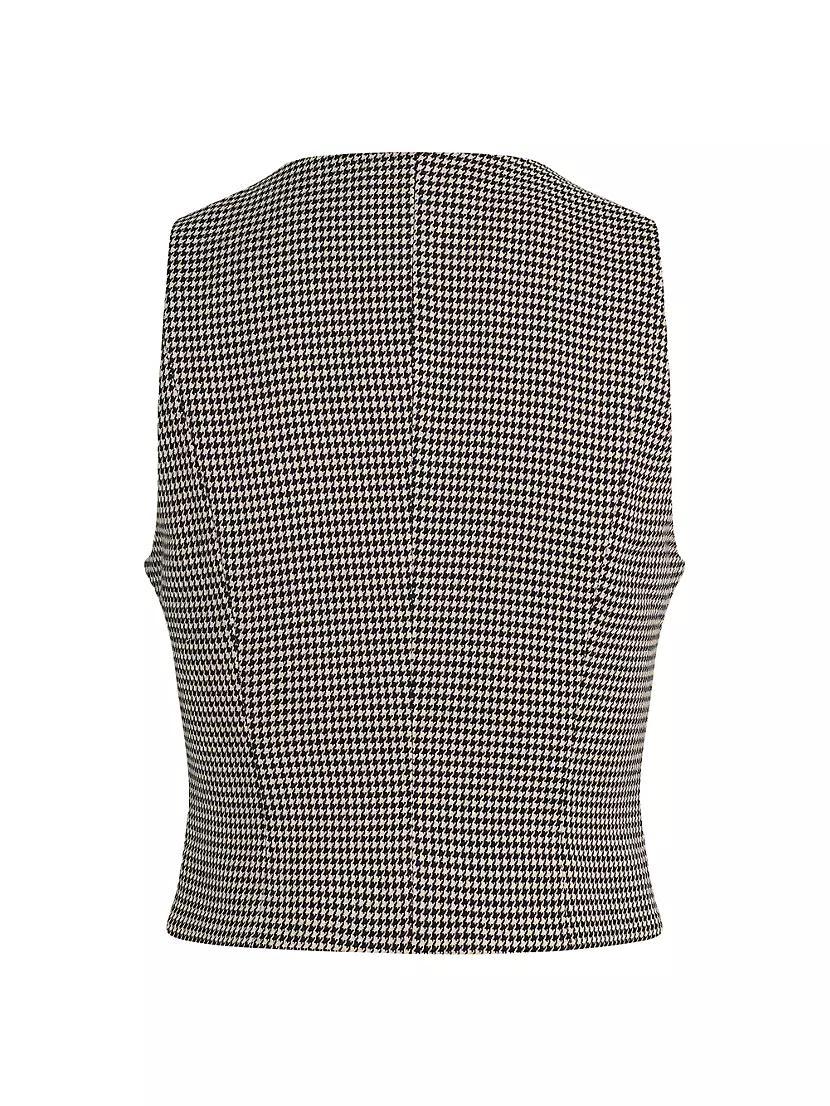 Houndstooth Button-Front Vest Product Image