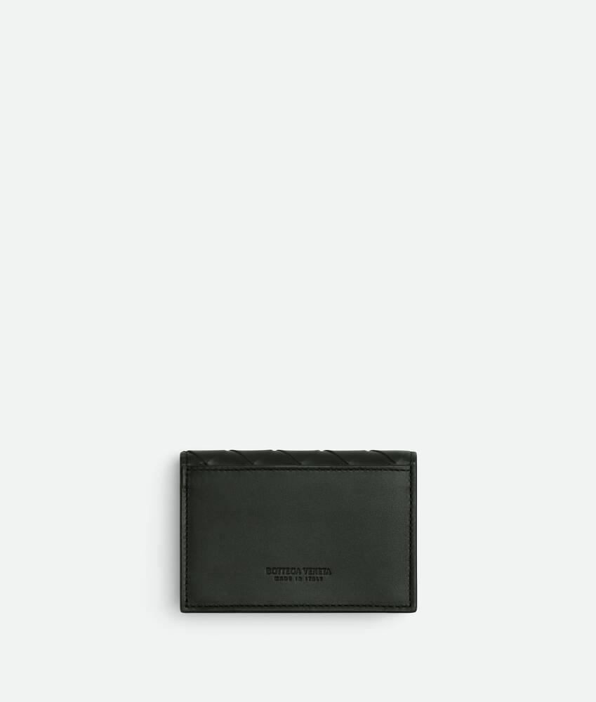 Men's Intrecciato Business Card Case in Dark green Product Image