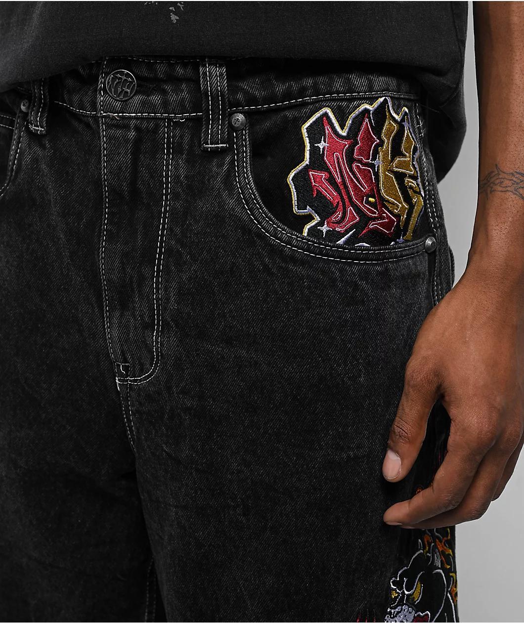 Ninth Hall Ambush Panther Black Wash Jeans Product Image