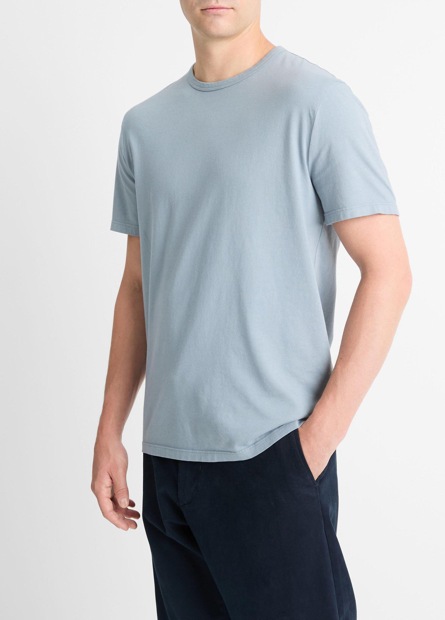 Mens Garment Dye Cotton T-Shirt, Washed Bamboo, Size S Vince Product Image