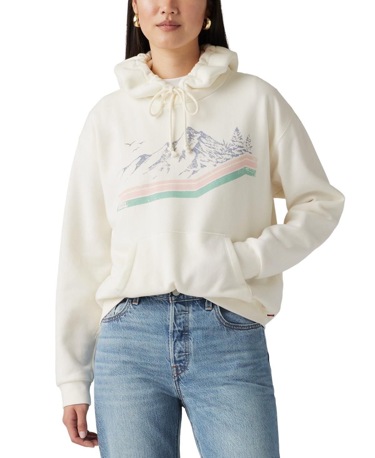 Women's Levi's® Standard Hoodie, Size: XS, Faded Mountain Stripe Product Image