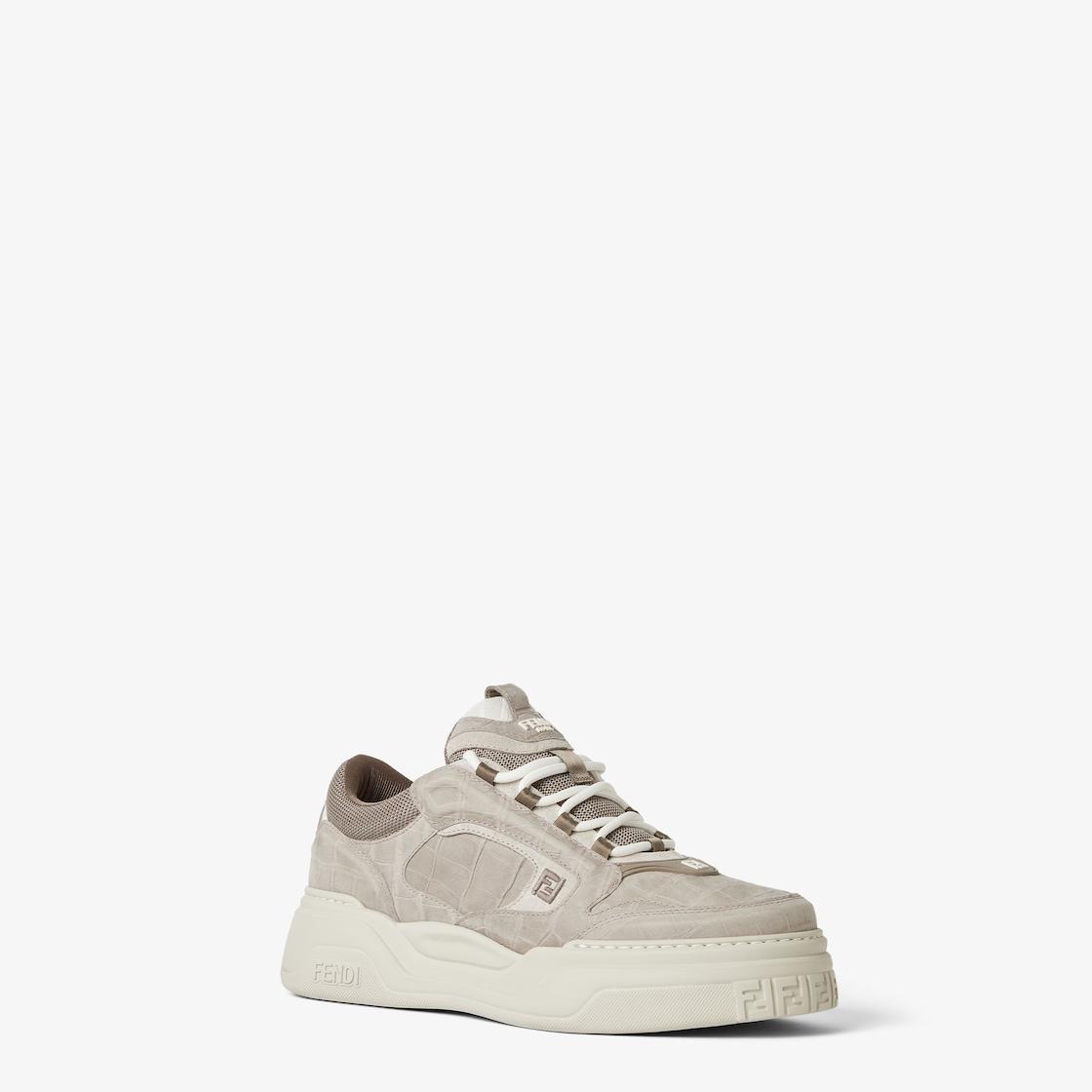 Fendi Force sneakers Gray leather low-tops Product Image