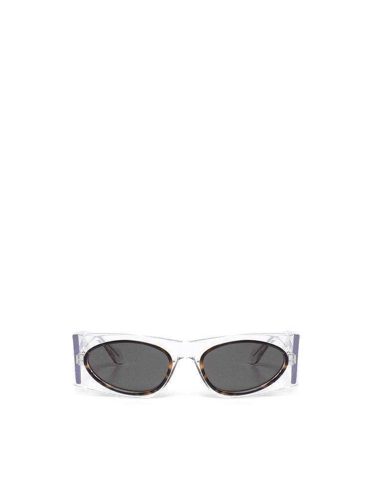ALAÏA Rectangular Frame Sunglasses In Transparent Product Image