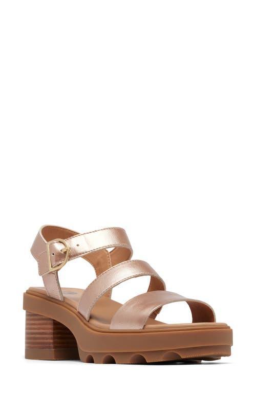 SOREL Joanie Heel Ankle Strap (Warm Gold/Gum 2) Women's Shoes Product Image