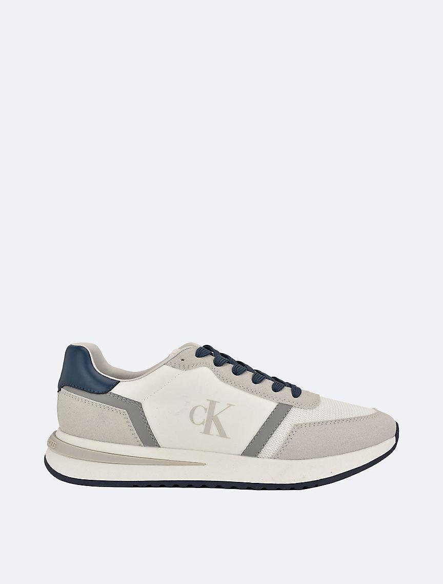 Calvin Klein Mens Mens Picio Monogram Logo Sneaker - White Product Image