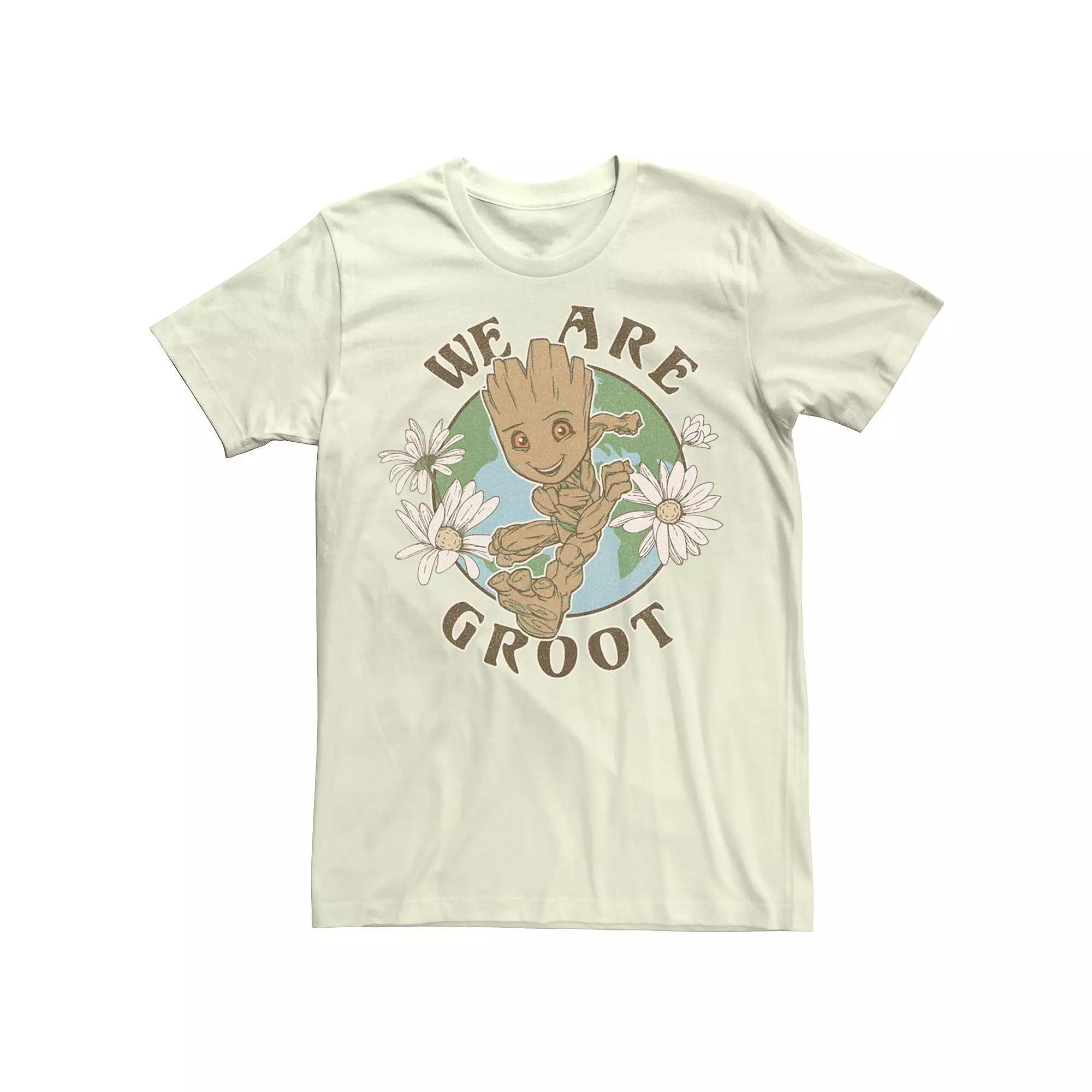 Men's Marvel Guardians of the Galaxy Groot Earth Day Tee, Size: XL, Natural Product Image