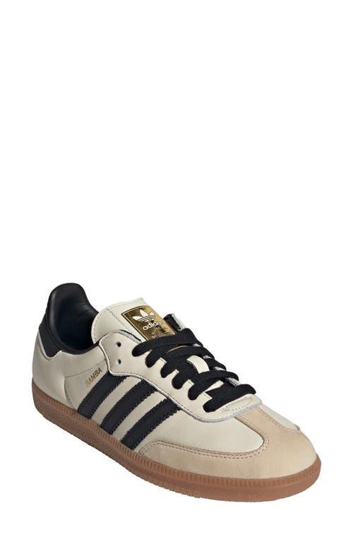 adidas Samba OG Sneaker in White/Black/Sand at Nordstrom, Size 10.5 Women's Product Image