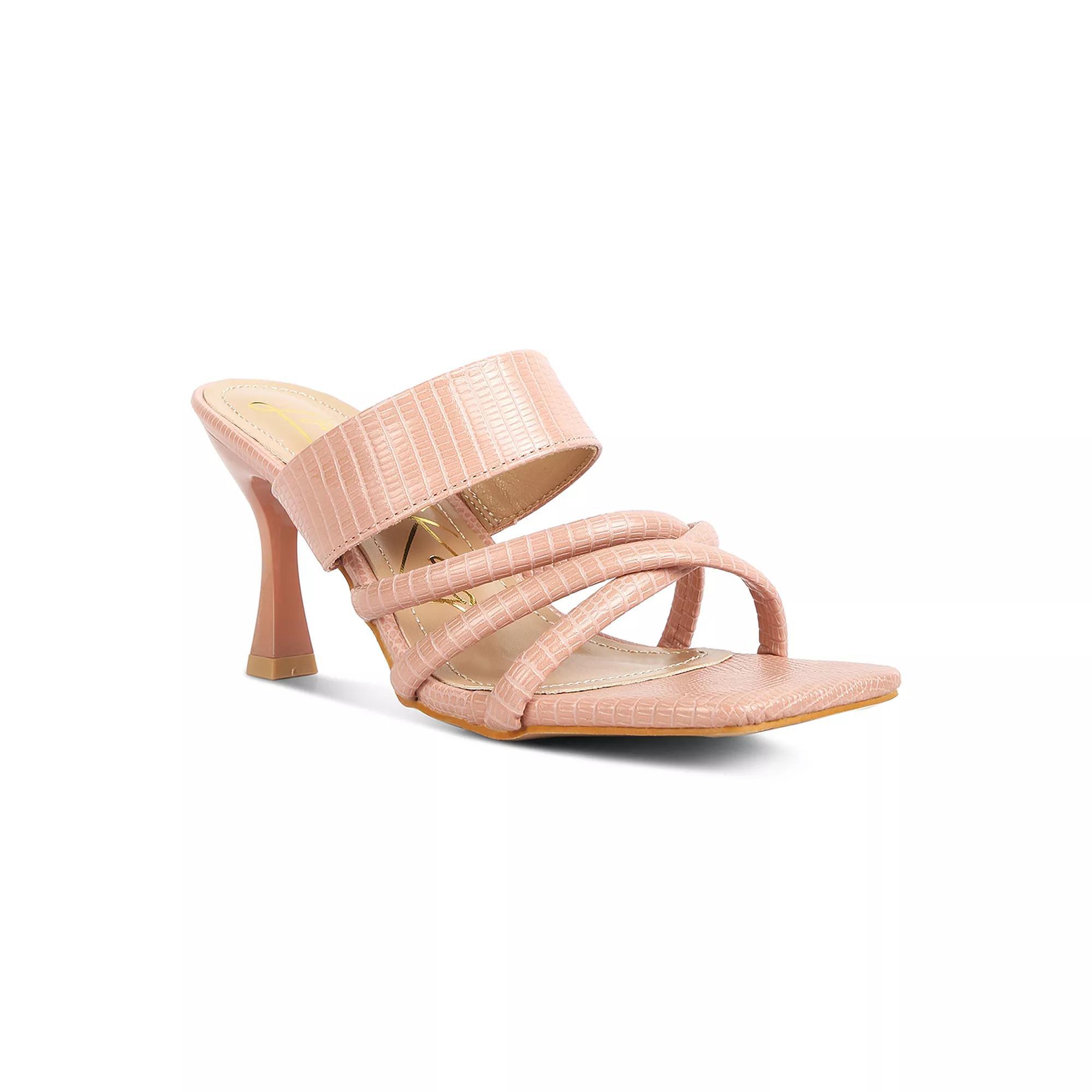 London Rag Women's Crisscross Dress Sandals, Size: 8, Pink Product Image