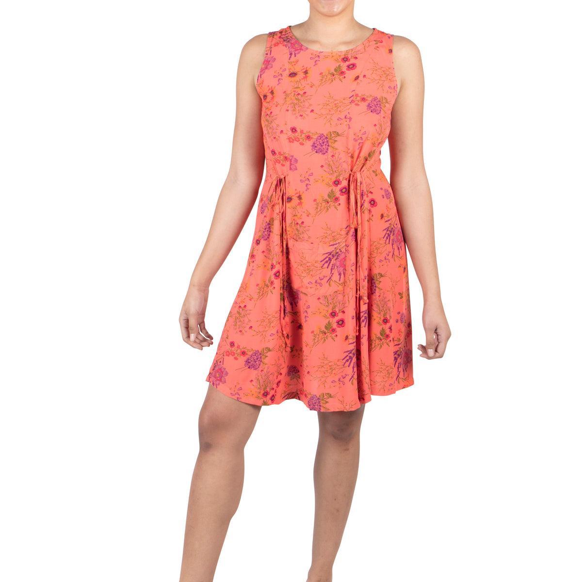 Tia Dress in Coral Floral Product Image