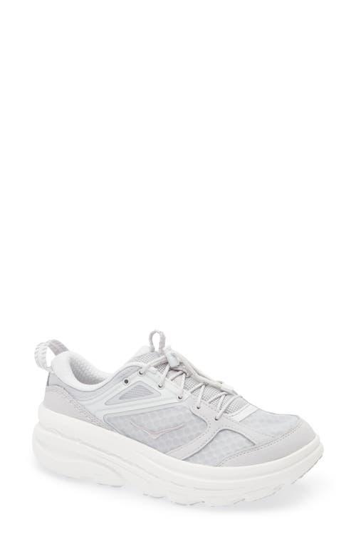 HOKA Gender Inclusive Bondi 9 Running Shoe in Cosmic Grey /White at Nordstrom, Size 9.5 Women's Product Image