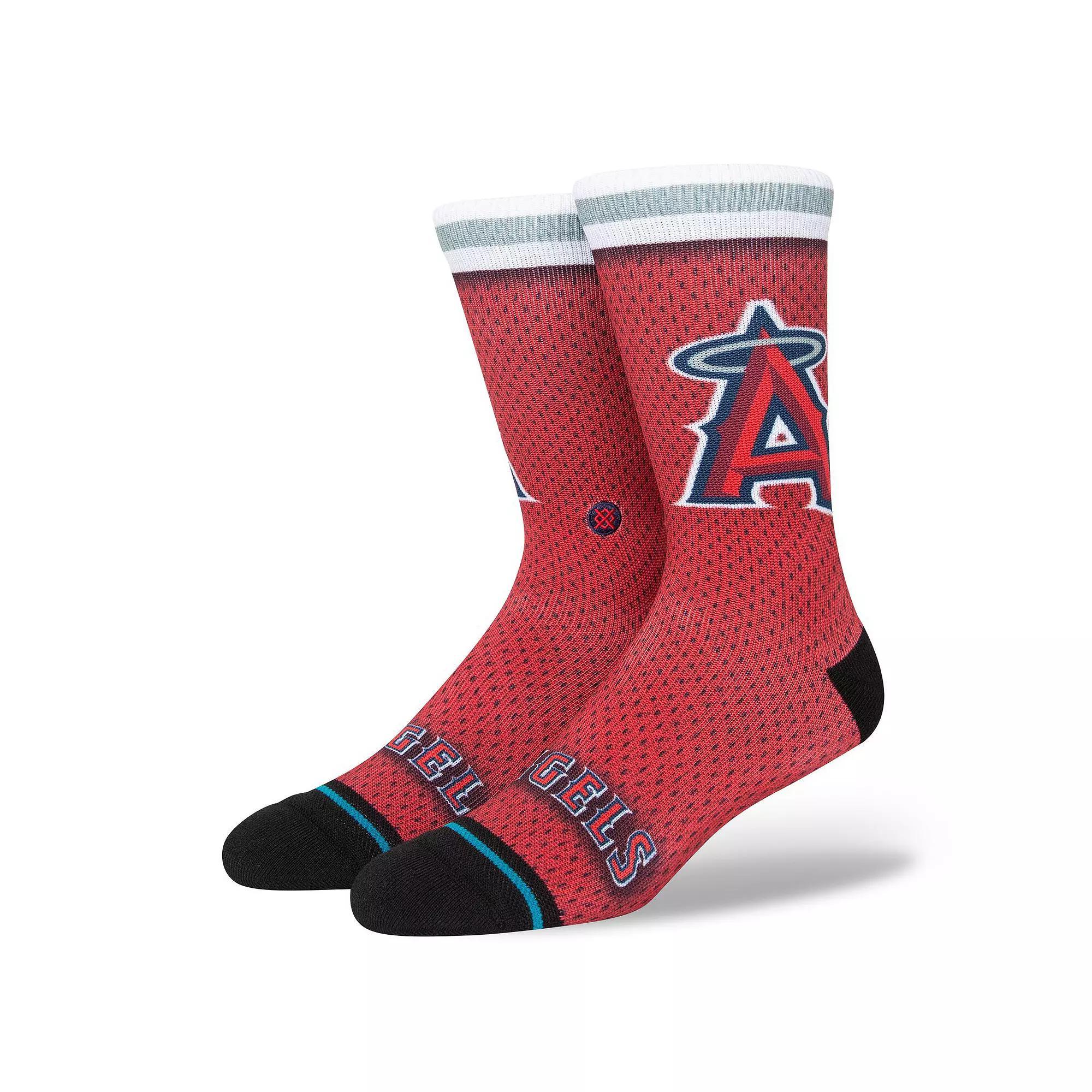 Men's Stance Los Angeles Angels Jersey Crew Socks, Size: Large, Red Product Image