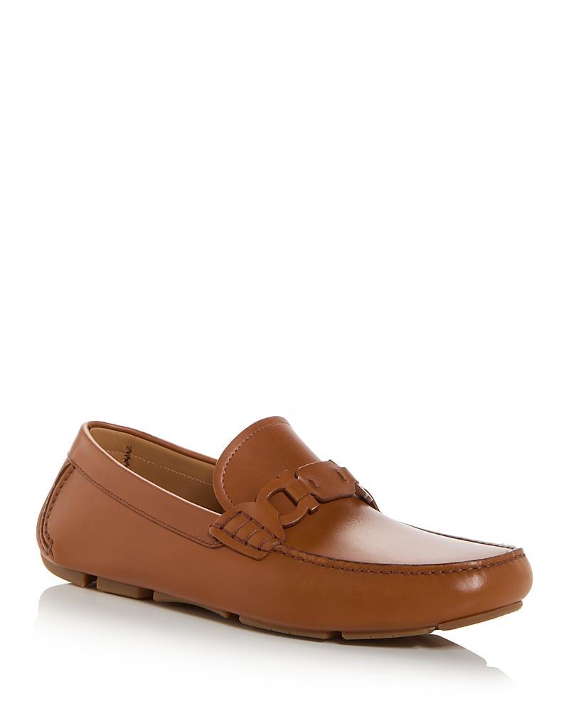 Ferragamo Mens Byte Leather Gancini Drivers - Regular Product Image